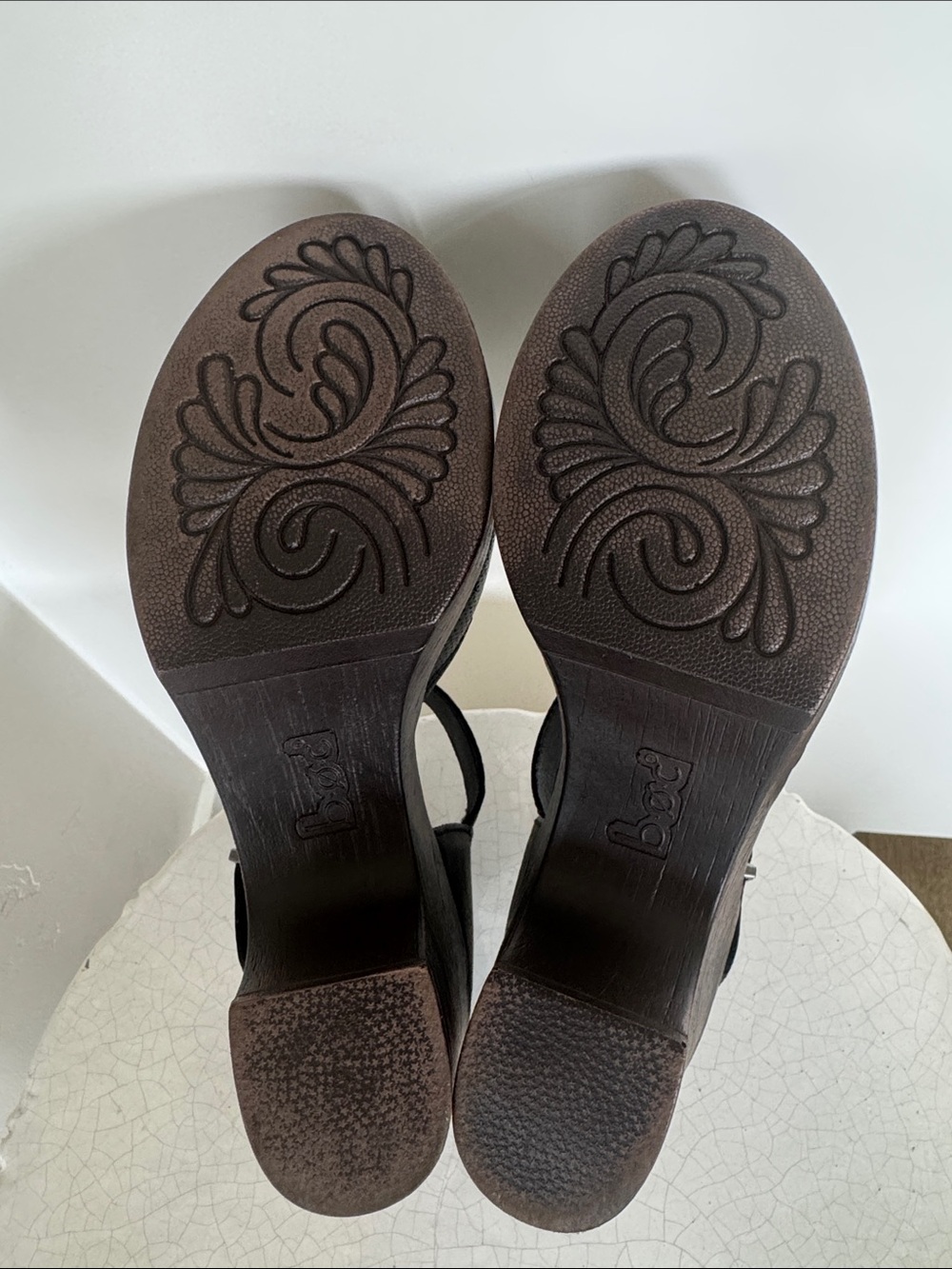 b.o.c Women's Gia Black Faux Leather Platform Clogs Perforated Casual Size 7 EUC - Picture 8 of 10
